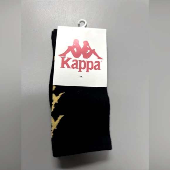 Kappa Other - New Unisex Kappa Designer Street Style Logo Crew Cut Socks Black S 3-6